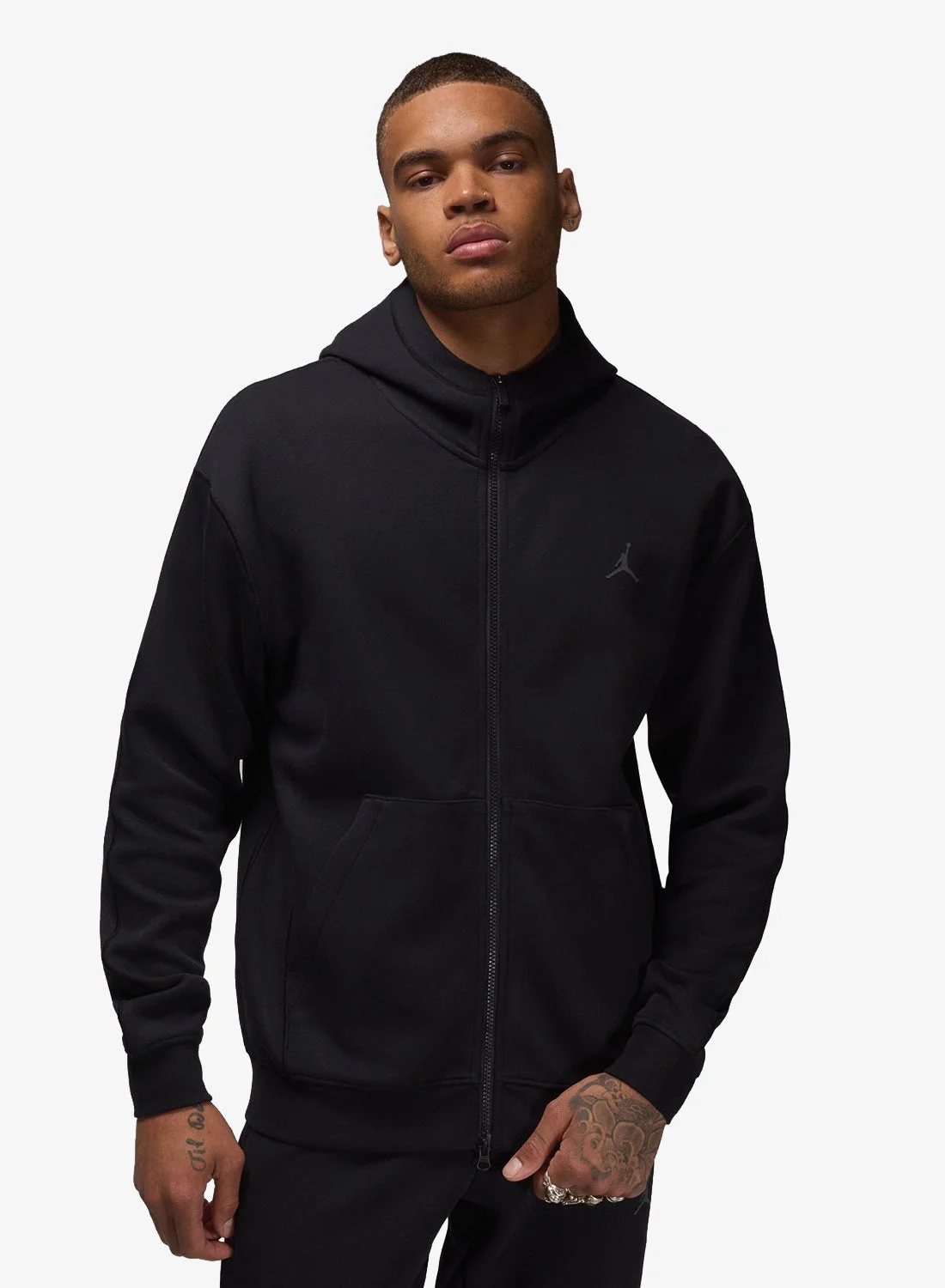Premium Basketball Fleece Hoodie Moisture-Wicking Sportswear for Men (Black, Large) 1qsp4