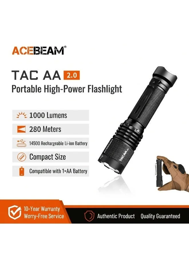 Premium Tactical LED Flashlight High-Lumen Rechargeable EDC Torch (Aluminum, 1000 Lumens, 280m Range) vsm7r