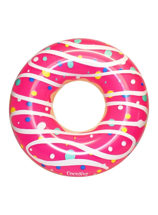 Coconut Float Inflatable Donut Pool Ring Premium Durable Water Lounge (Pink, 100 cm) 99yo9
