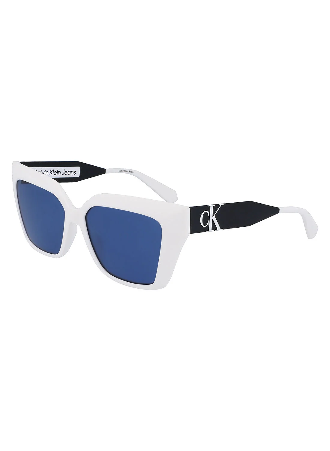 Premium Bio-Injected Butterfly Sunglasses Full Rim Lightweight Frame (White, 55mm) 893mt