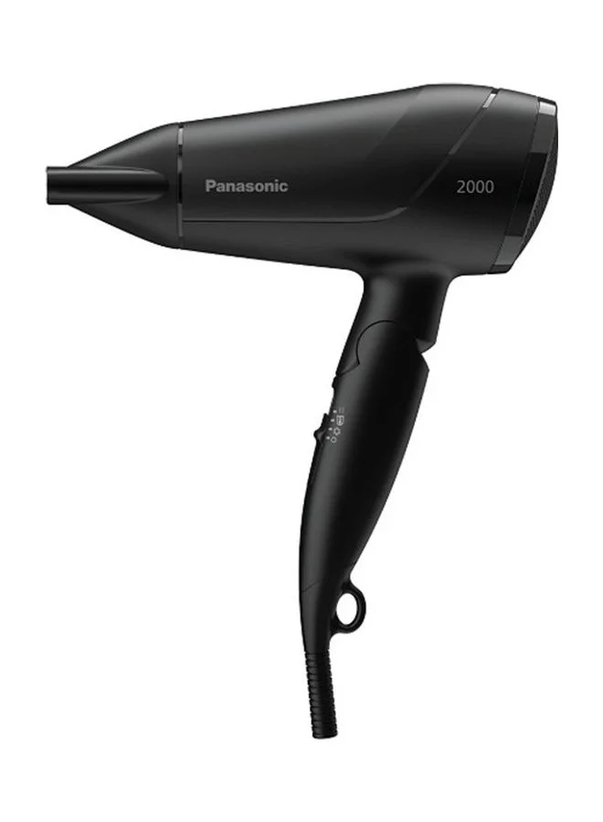 Premium 2000W Compact Hair Dryer with Concentrator Nozzle for Fast Drying and Smooth Finish (Black) bwykv