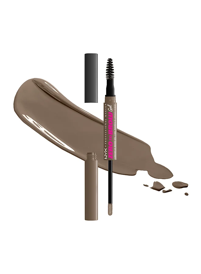 NYX Professional Makeup Zero To Brow Longwear Brow Gel (Ash Brown, 2.8 mL) bycvq