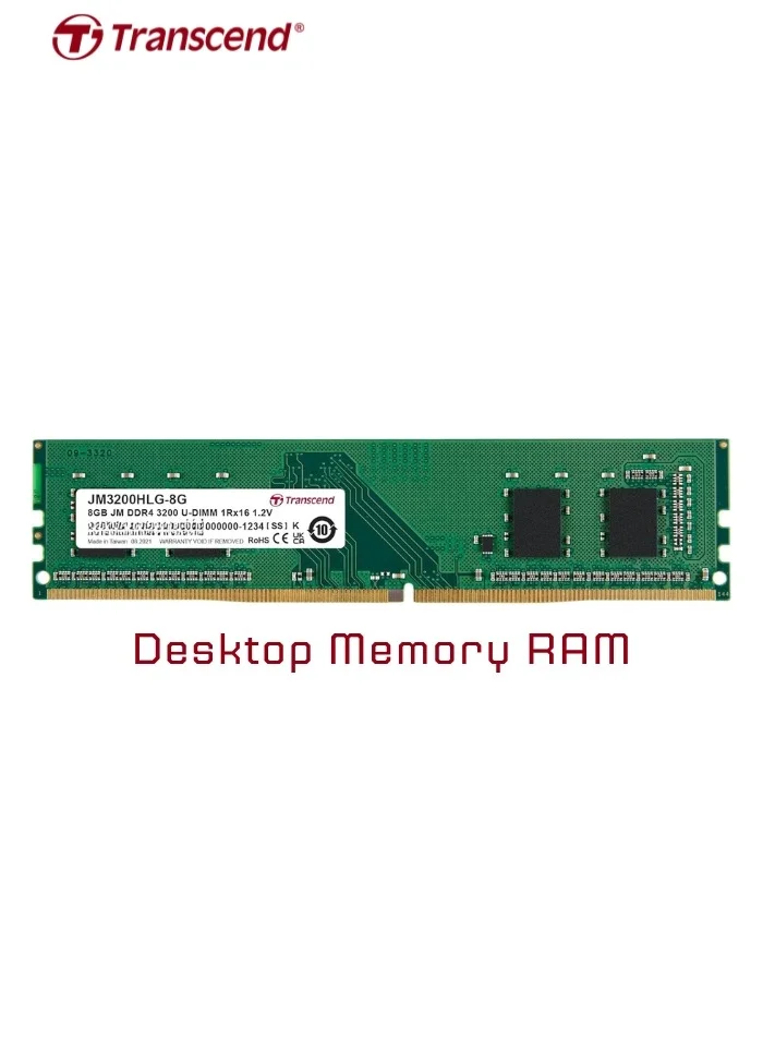 Transcend JetRAM 8GB DDR4 3200MHz SODIMM Desktop Memory Module (CL22, 1.2V, Green) bobiy