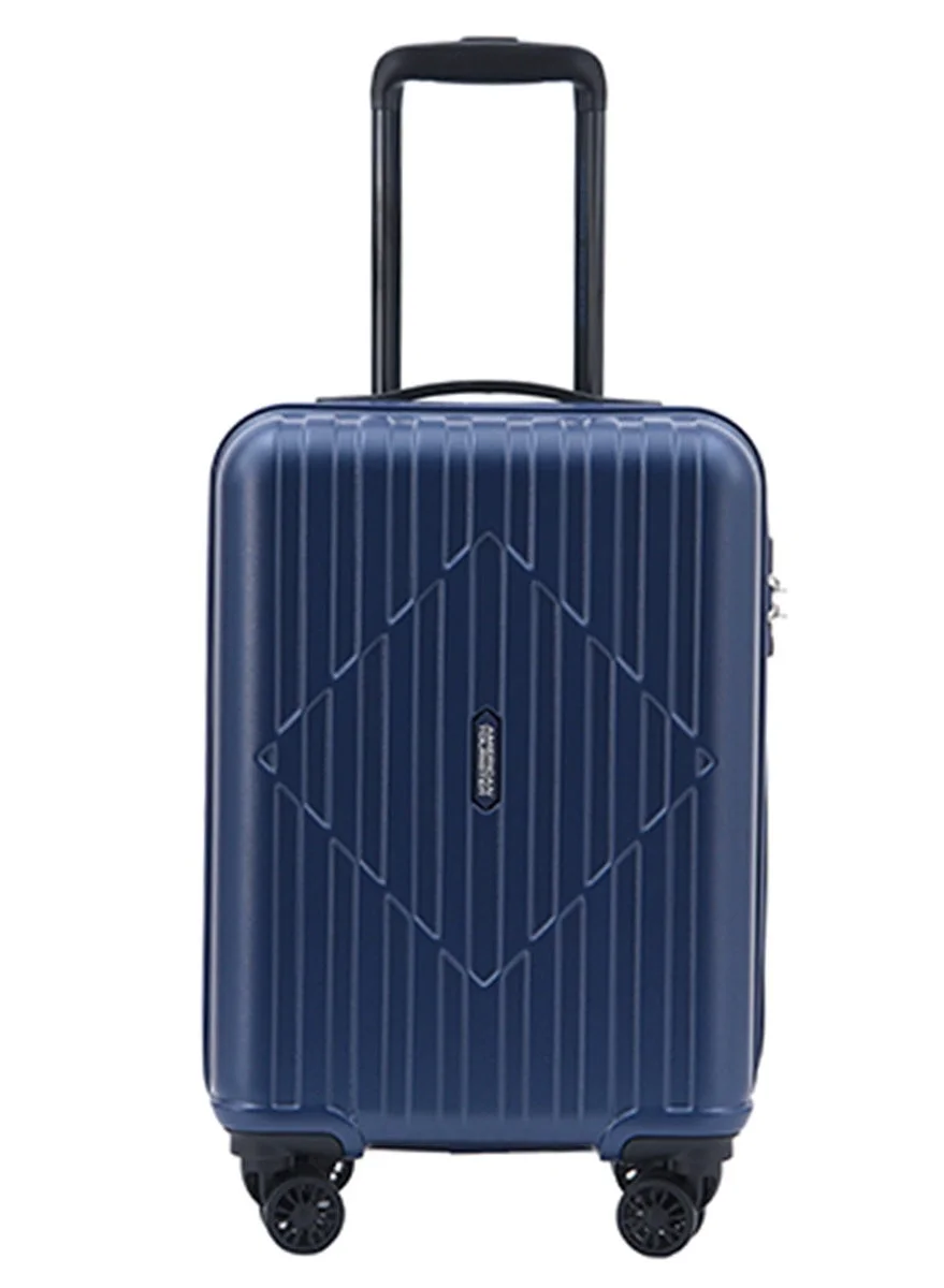 Skytrac DW V2 Cabin Suitcase, Hard Shell Polypropylene Luggage with TSA Lock, 4 Spinner Wheels (Navy Blue, 55 cm) 7ikhm