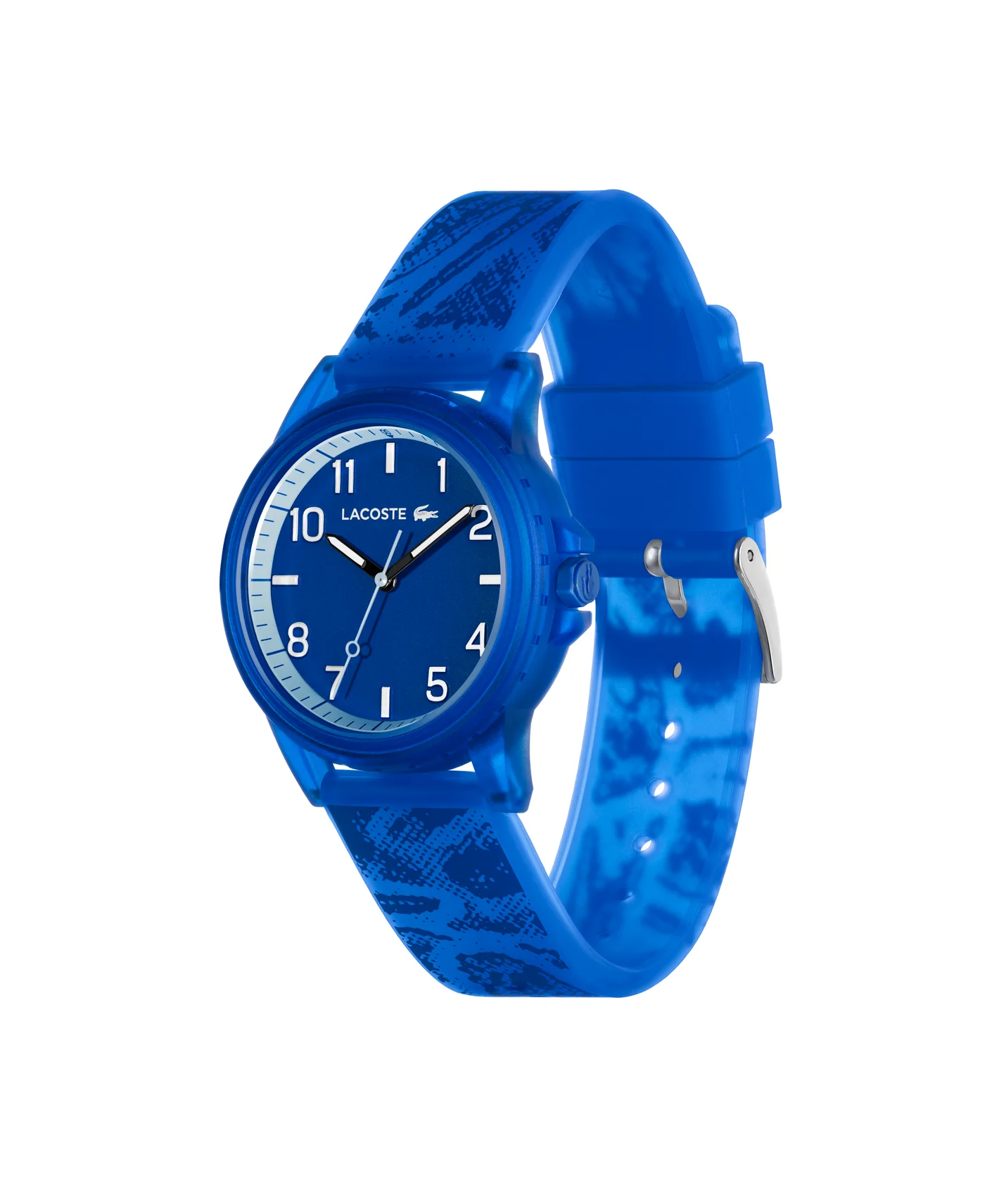 Premium Round Analog Unisex Watch with Durable TR90 Case and Silicone Band (Blue, 40mm) aosv8