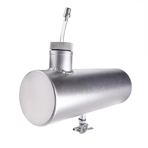 Premium Aluminum Mini Bike Fuel Tank Cylinder (Silver, 10 cm x 28 cm) for Off-Road Go Kart and Dirt Bike Engines sfyj8