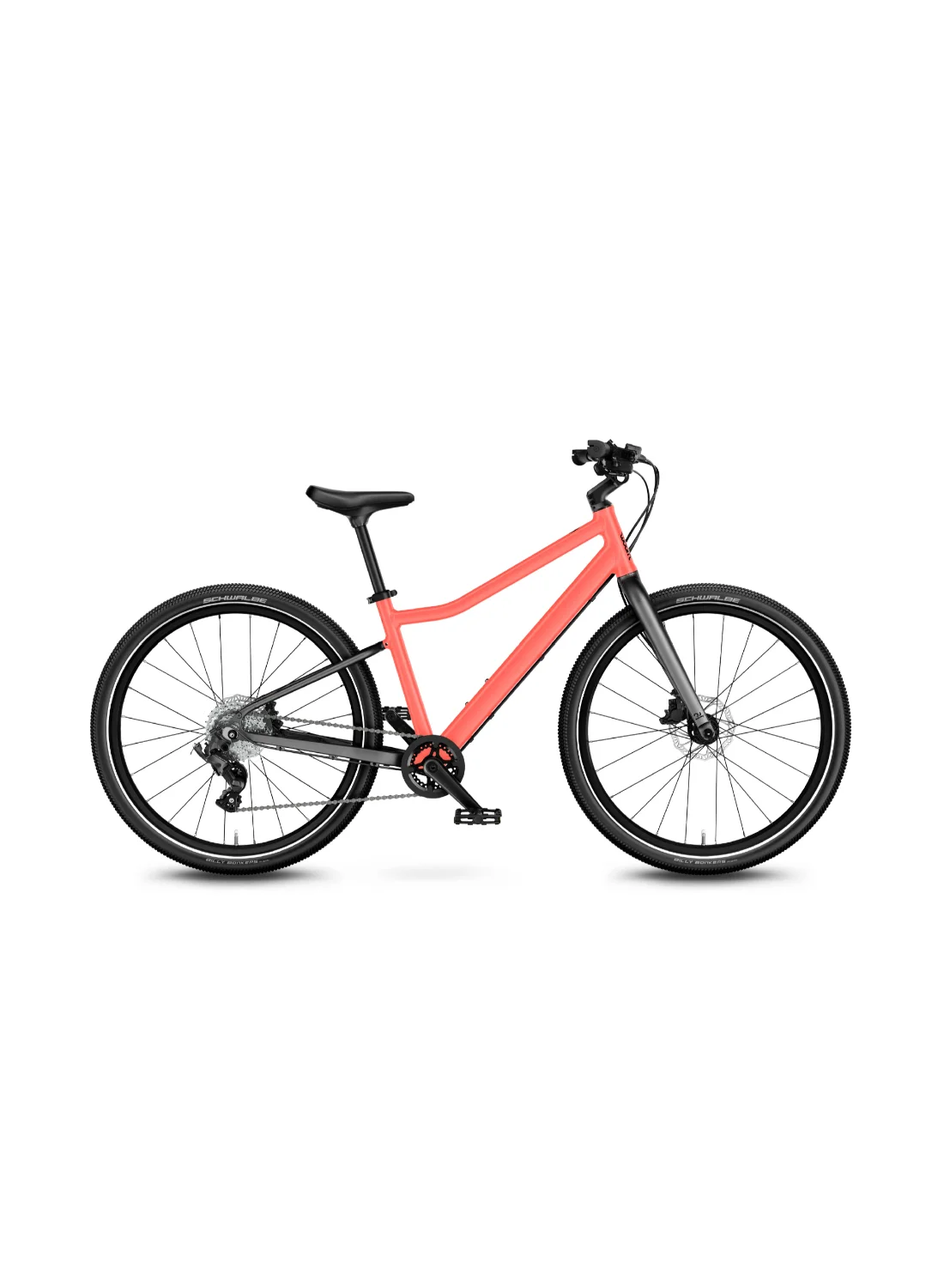 Premium Kids Bicycle 24-inch Wheels 8-Speed Lightweight Aluminium Frame Hydraulic Disc Brakes (Black, 24-inch) ujdx6