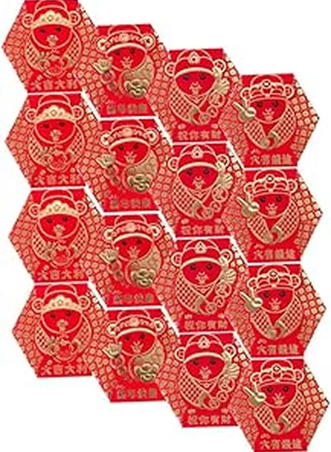 Premium Traditional Chinese Red Envelopes for Lunar New Year and Weddings (Red, 16 Pieces) k8cj5