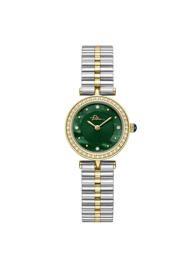 Premium Women Agra Analog Watch with Green Dial and Stainless Steel Bracelet (24mm) g80rk