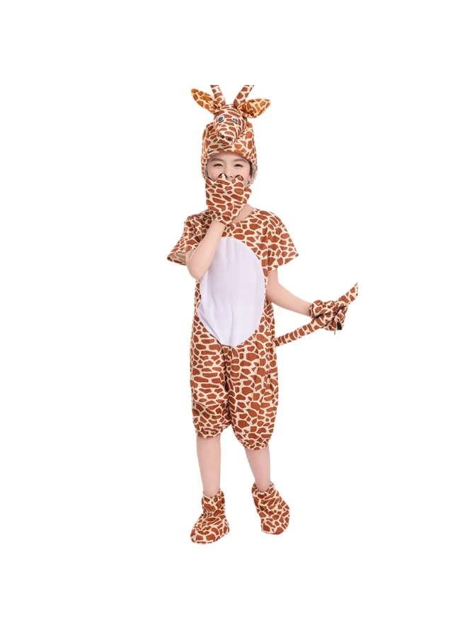 Al Aoyama Giraffe Animal Costume Plush Jumpsuit for Kids Cartoon Role Play Outfit (110-170cm) aq2kh