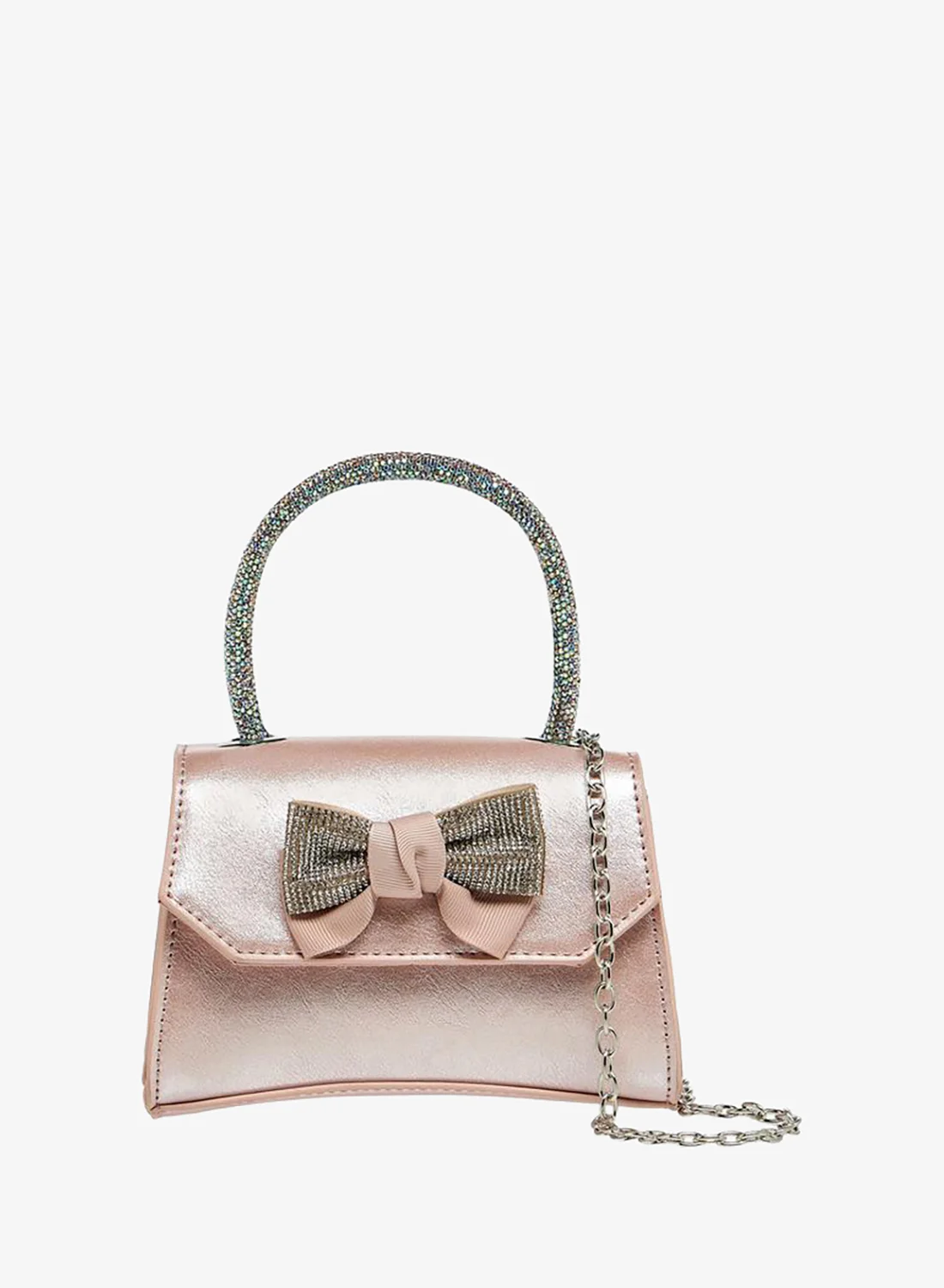 Celeste Bow Embellished Crossbody Bag with Elegant Chain Strap (One Size) 4j41h