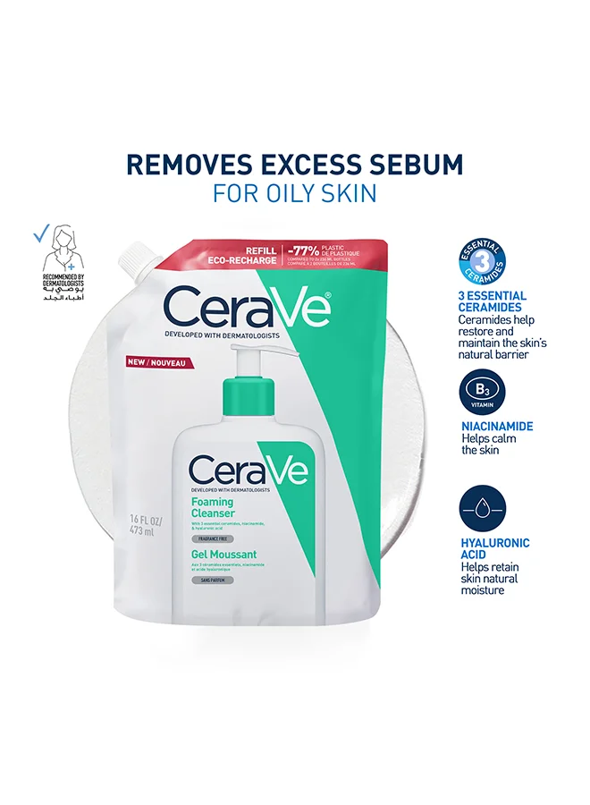 Premium Foaming Cleanser Refill for Oily Skin (473 mL) zfbyw