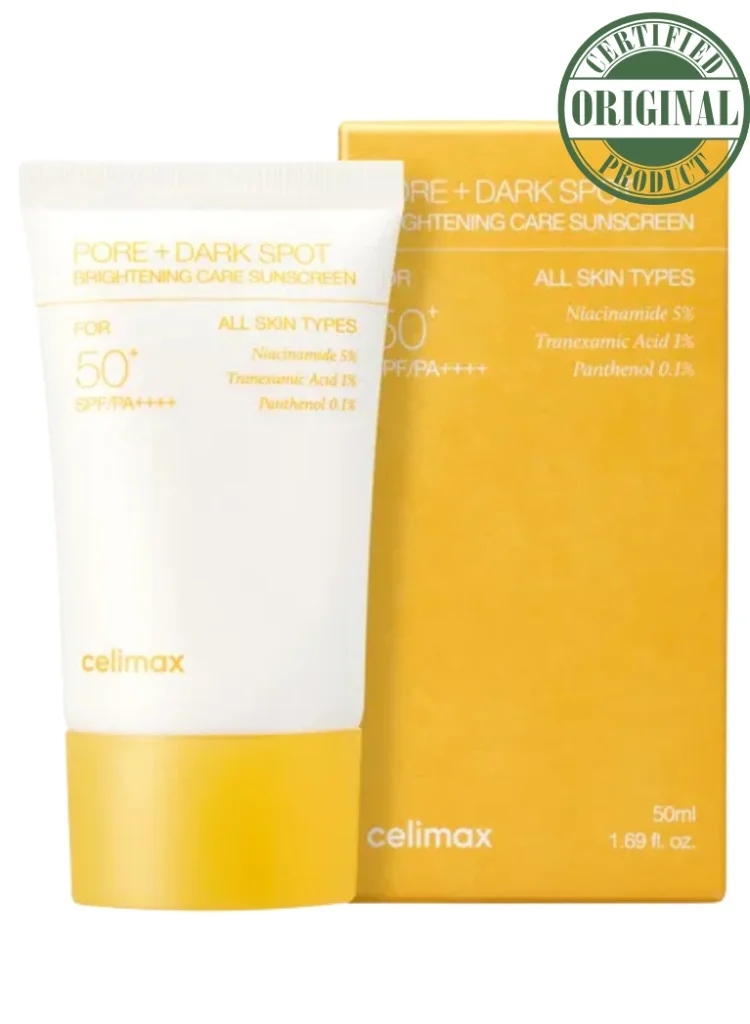 Celimax Pore and Dark Spot Brightening Sunscreen SPF50 Premium UV Protection for All Skin Types (40 mL) rvvf0