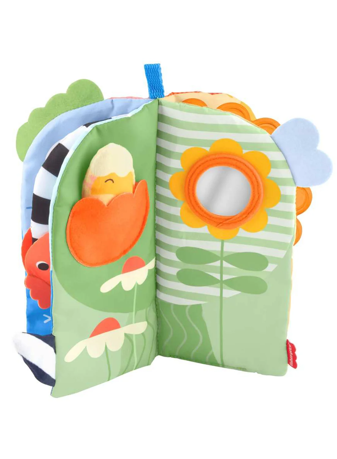 Premium Sensory Soft Book for Infants, Interactive Tummy Time Activity Toy with 4 Fabric Pages (0-12 Months) fqzao