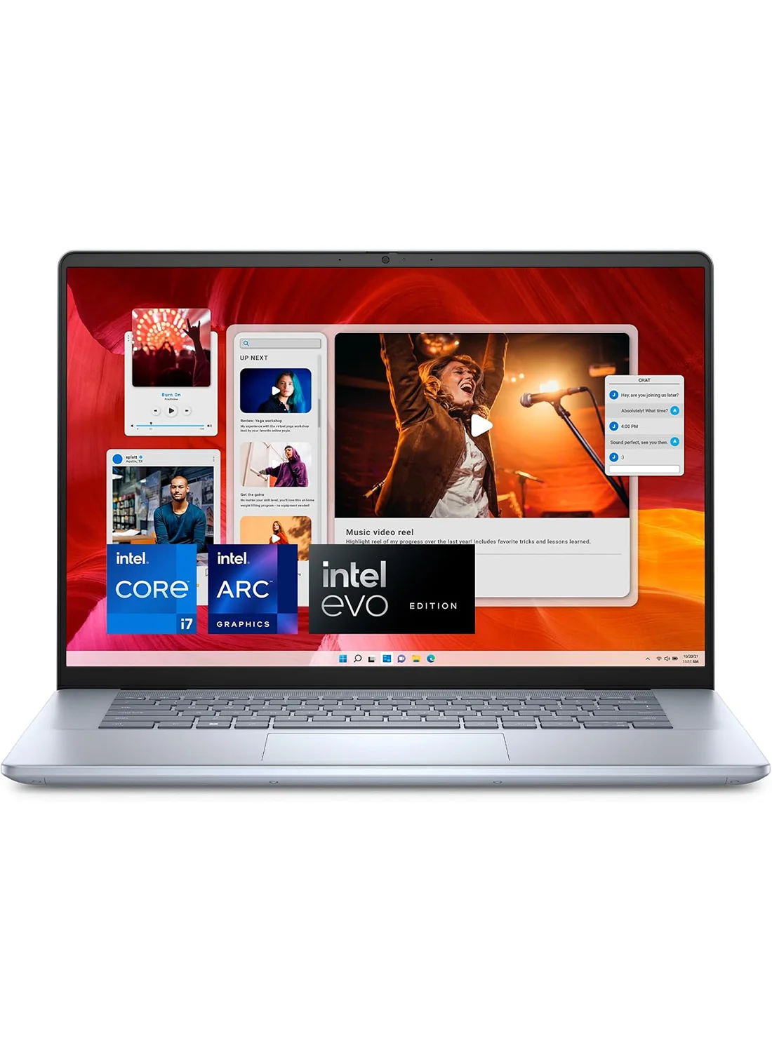 Premium 16-Inch Performance Laptop, Intel Core Ultra 7, 16GB RAM, 1TB SSD, Intel Arc Graphics, Windows 11 Pro, English/Arabic Keyboard (Ice Blue) e6w23
