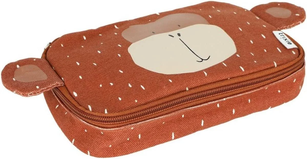 Trixie Rectangular Pencil Case Mr. Monkey Premium Kids Stationery Organizer (21 cm x 7 cm) gbadv