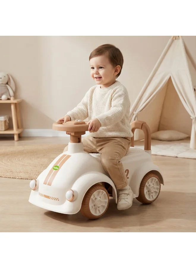 BAYBEE M2 Ride-on Push Car for Toddlers with Music and LED Lights (Beige, 1-3 Years) ffcdt