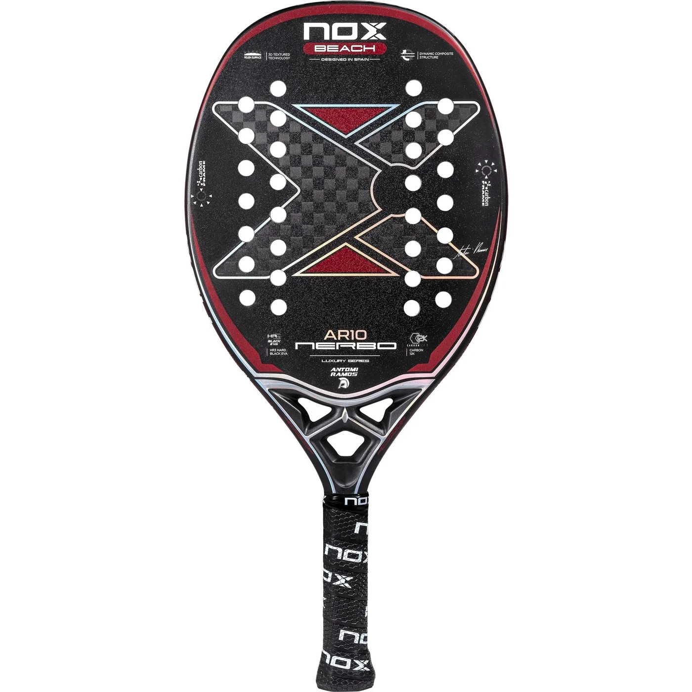 Professional Beach Tennis Racket AR10 Nerbo Edition 2022 Premium Carbon Fiber Gear for Competitive Players 2ct28