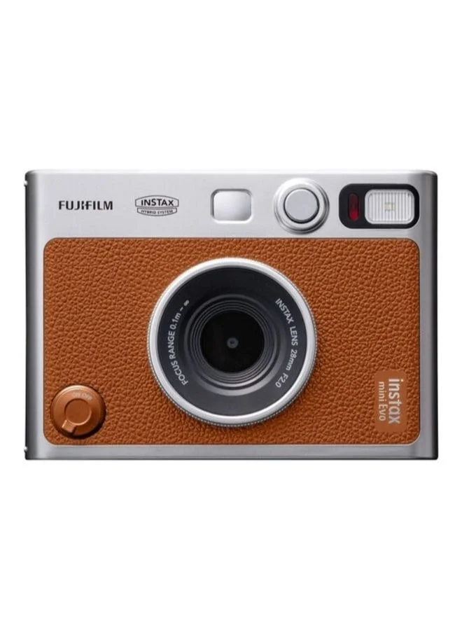 Premium Hybrid Instant Camera (Brown, Compact Digital and Analog Film Device) ygkhl