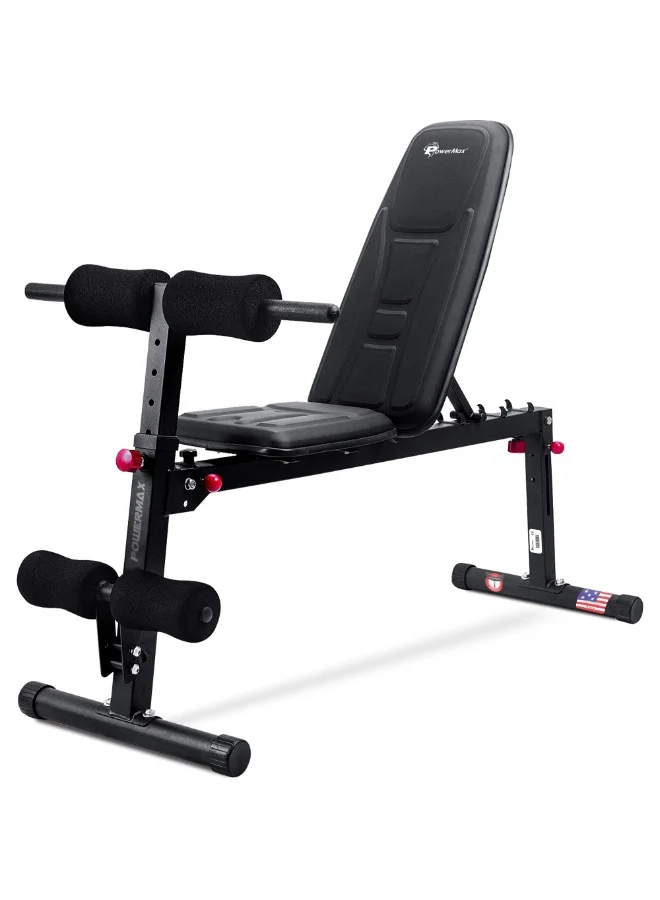 Premium Adjustable Multi-functional Fitness Bench Press for Home and Gym (Alloy Steel, 130kg Capacity) fs1kd