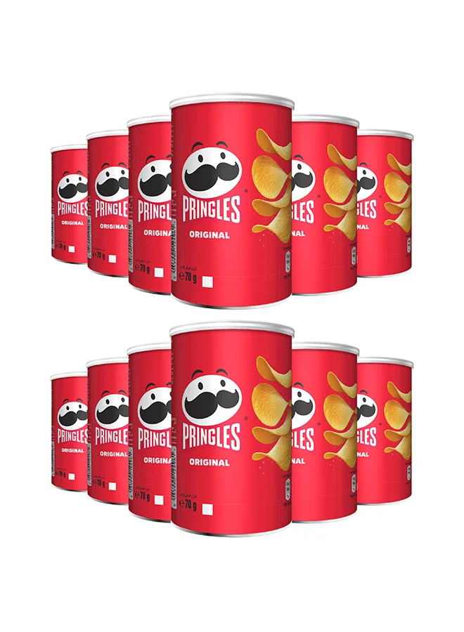 Premium Original Flavoured Potato Chips Crispy Snack (Pack of 12, 840g) lg16v