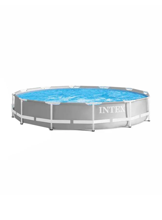 Premium Circular Above Ground Swimming Pool Durable PVC Frame (366 cm x 76 cm) ti45e