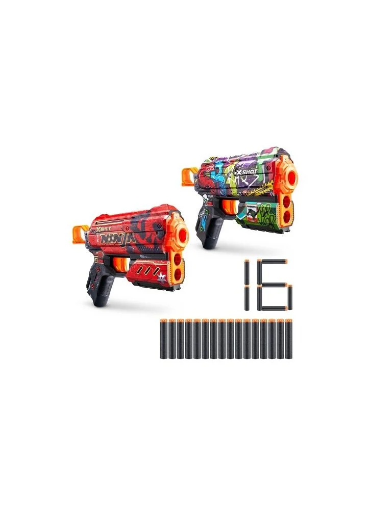 Premium Skin Flux Foam Dart Blaster Set (2-Pack, 20 cm) 00nly
