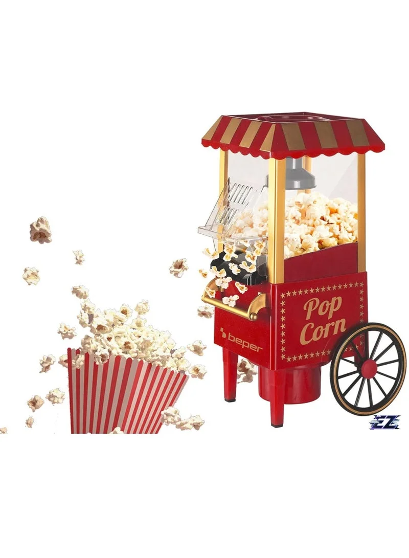 Gulf Trend Retro Popcorn Machine Premium ABS Construction (Red/Gold, 1 Unit) p1a4j