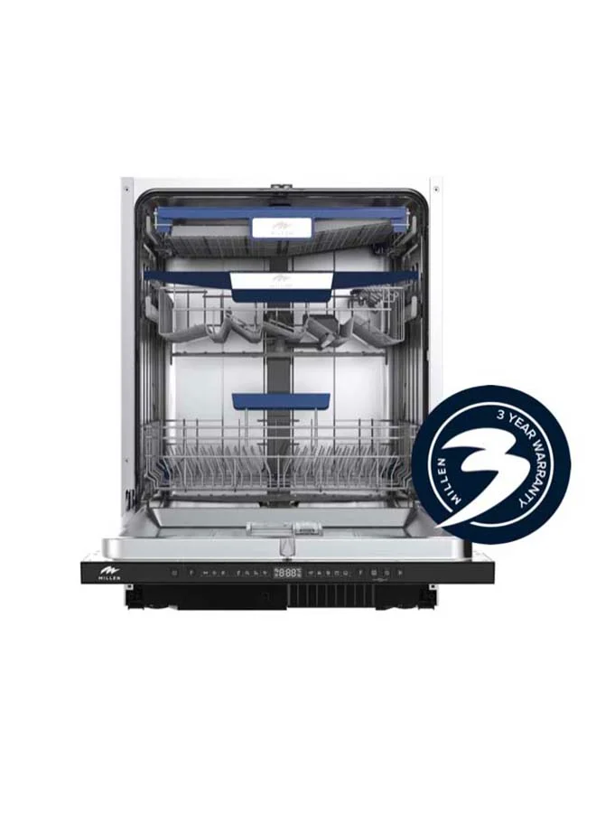 MILLEN Built-in Dishwasher 14 Place Settings Stainless Steel (Large Capacity, Auto Open, Side Indicator) r72uv