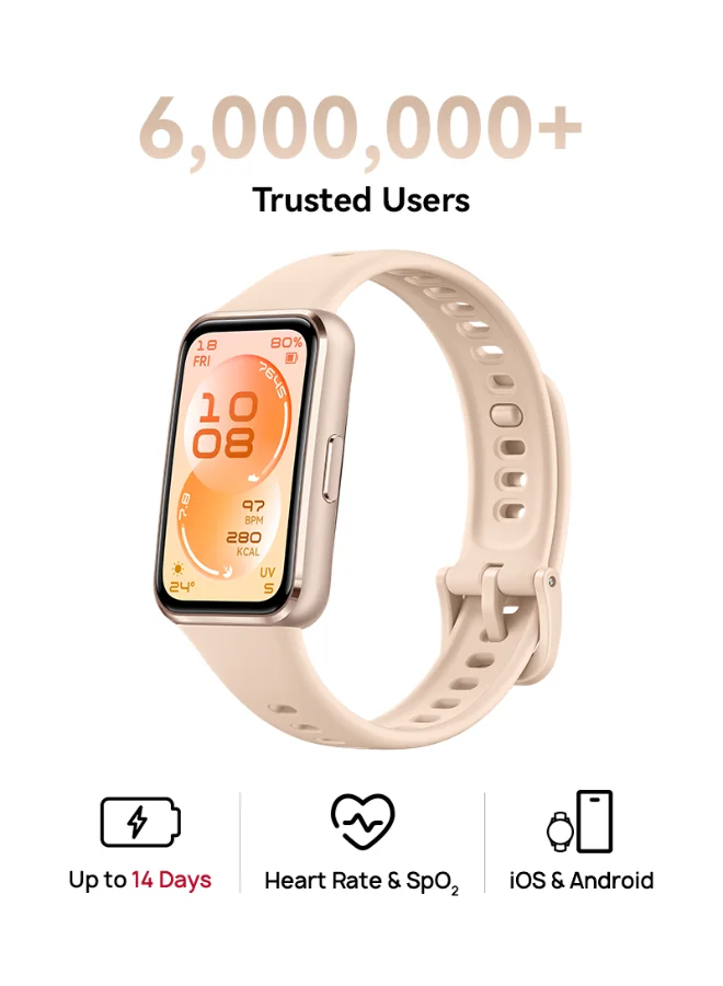 Smart Band 11 Health and Fitness Tracker Smart Watch Ultra-Slim Design with Sleep and Stress Monitoring (Beige, 4.1 cm) nl172