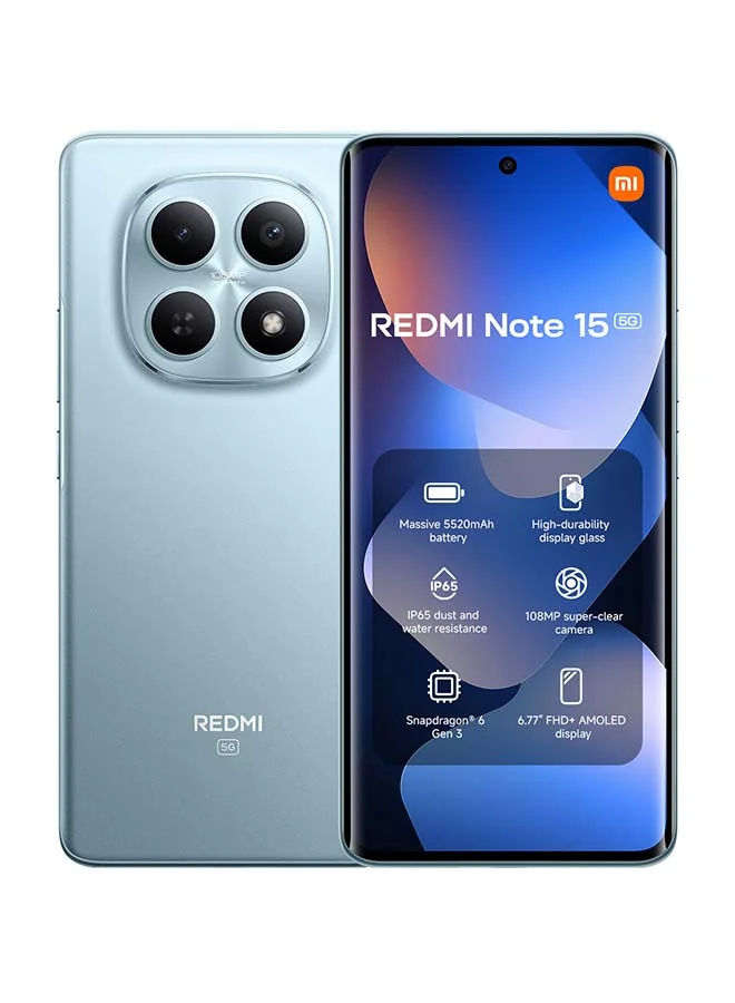 Premium 5G Smartphone Dual SIM 8GB RAM 256GB Storage Glacier Blue (6.77-inch Display) 6ysra