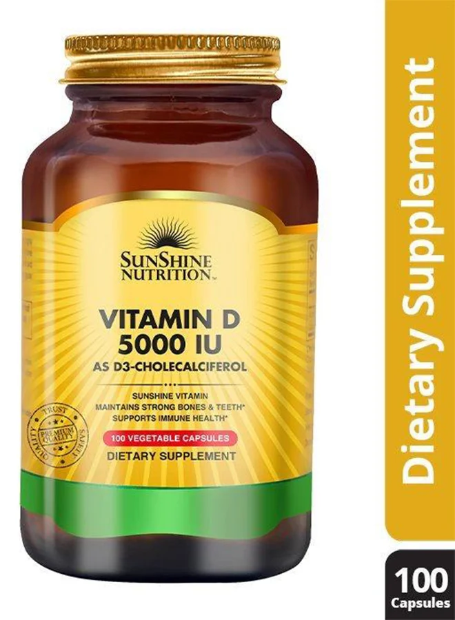 Sunshine Nutrition Vitamin D3 5000 IU Vegetarian Capsules (100 Count) uzv1f