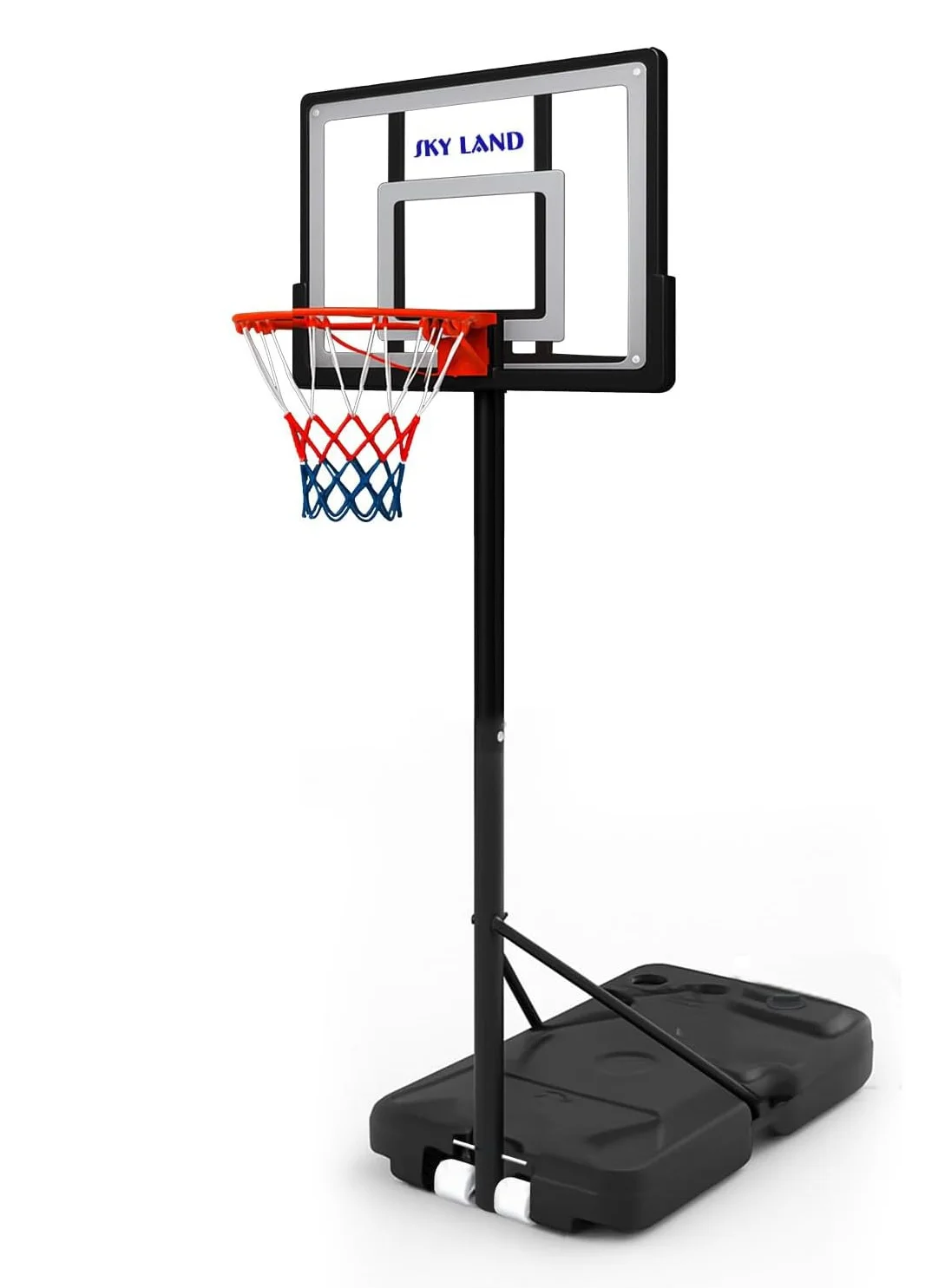 SKY LAND Adjustable Kids Basketball Hoop Stand (1.08m to 2.10m Height, Indoor & Outdoor Sports Training Set) 4zggb