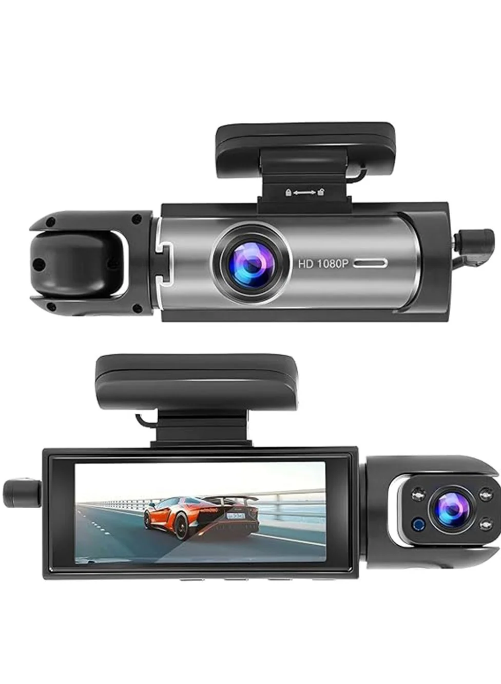 BlueFire Dual Lens Dash Cam Front and Inside 1080P Full HD Car Camera with 170¡ã Wide Angle and 3.16-inch LCD Display (Black) 7w41l