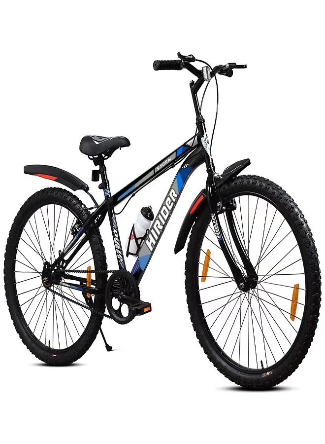 HIRIDER Mountain Bike 26 Inch Wheel 21 Speed Steel Frame with Front Suspension and Dual Brake System for Men (Black, 18 Inch Frame) nqptj