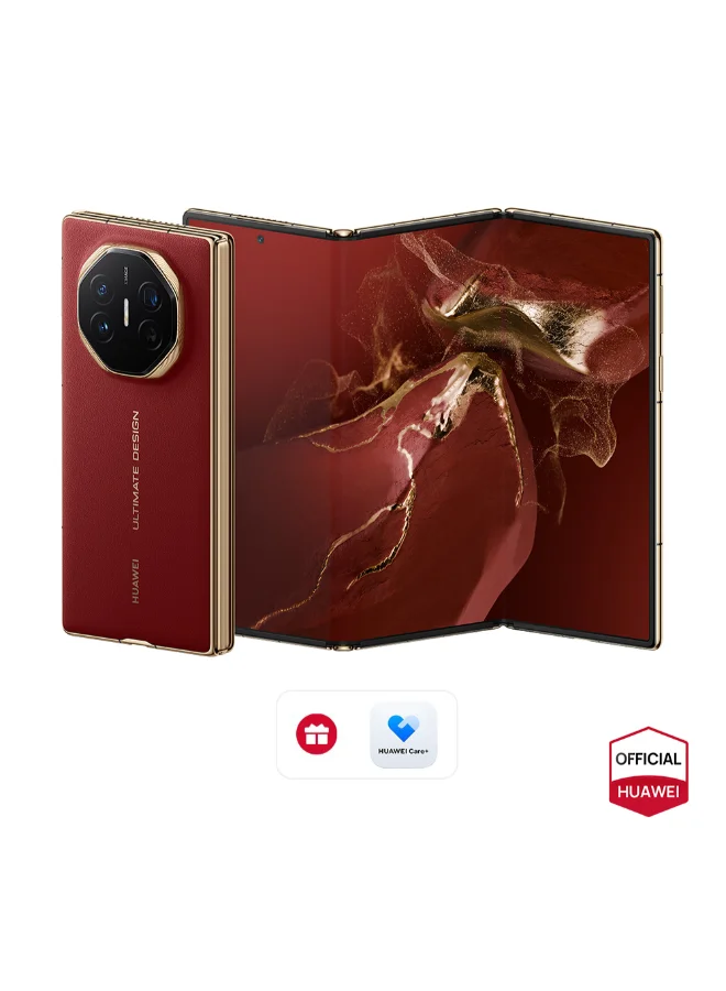 Smart Triple Fold Smartphone 16GB RAM 512GB Storage Dual SIM Premium Mobile Device (Red, 10.2 in) cbx4b