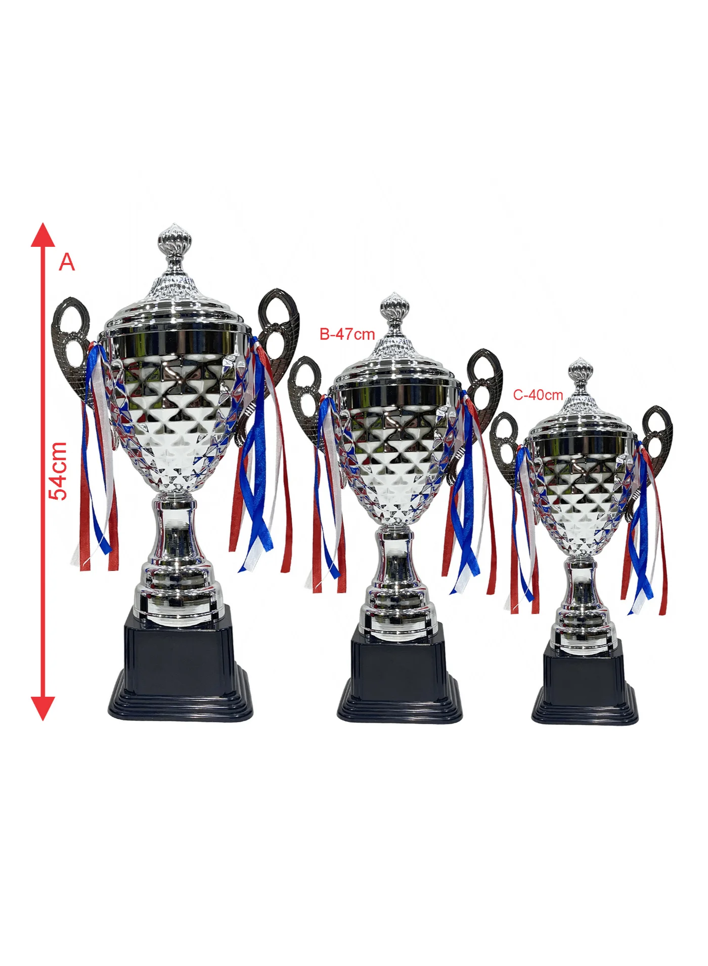 Spall Metal Gold Trophy Award Set with Colorful Ribbons for Sports Competitions and Achievement Ceremonies (15 cm) pnf2e