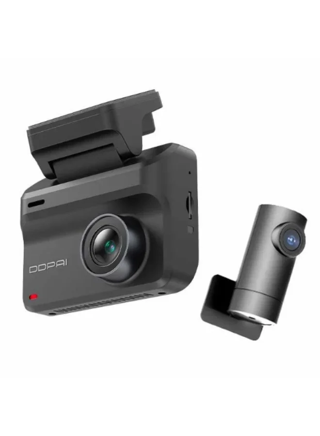 Premium 4K Dual Dash Cam Front and Rear Recording System with Integrated GPS (Black, 1 Set) 0wzdx