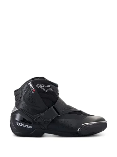 Premium Vented Motorcycle Riding Boots Short Protective Footwear for Men (Black, 45) 93yla