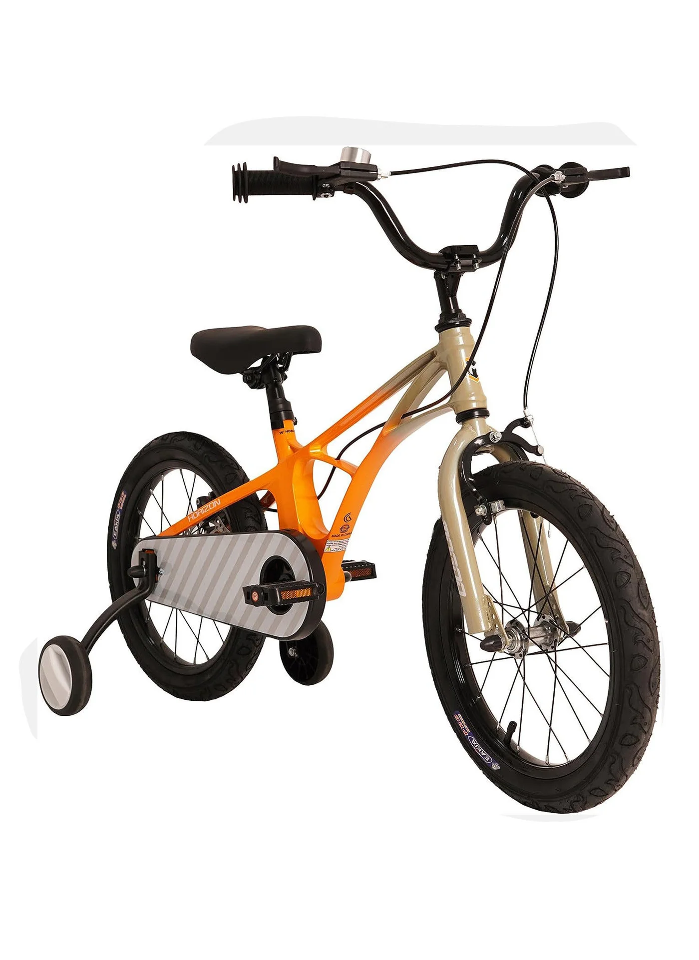 Mogoo Horizon Lightweight Magnesium Kids Bicycle with Training Wheels and Disc Brakes (Orange, 16 Inch) i51ci