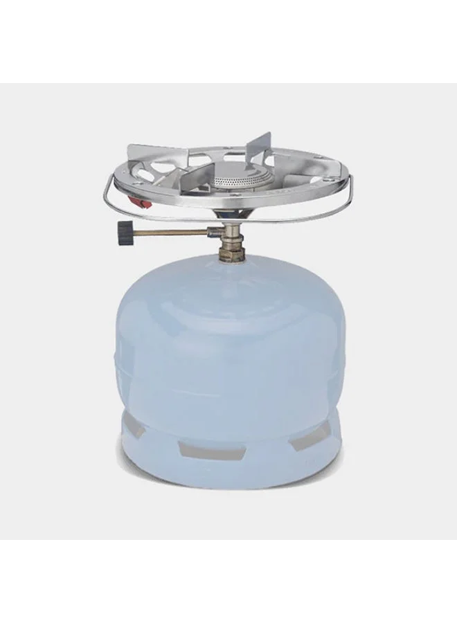 Premium Portable Camping Gas Stove 2200W Stainless Steel Outdoor Cooker with Piezo Ignition and Wind-Resistant Burner (1 Unit) 9a3e1