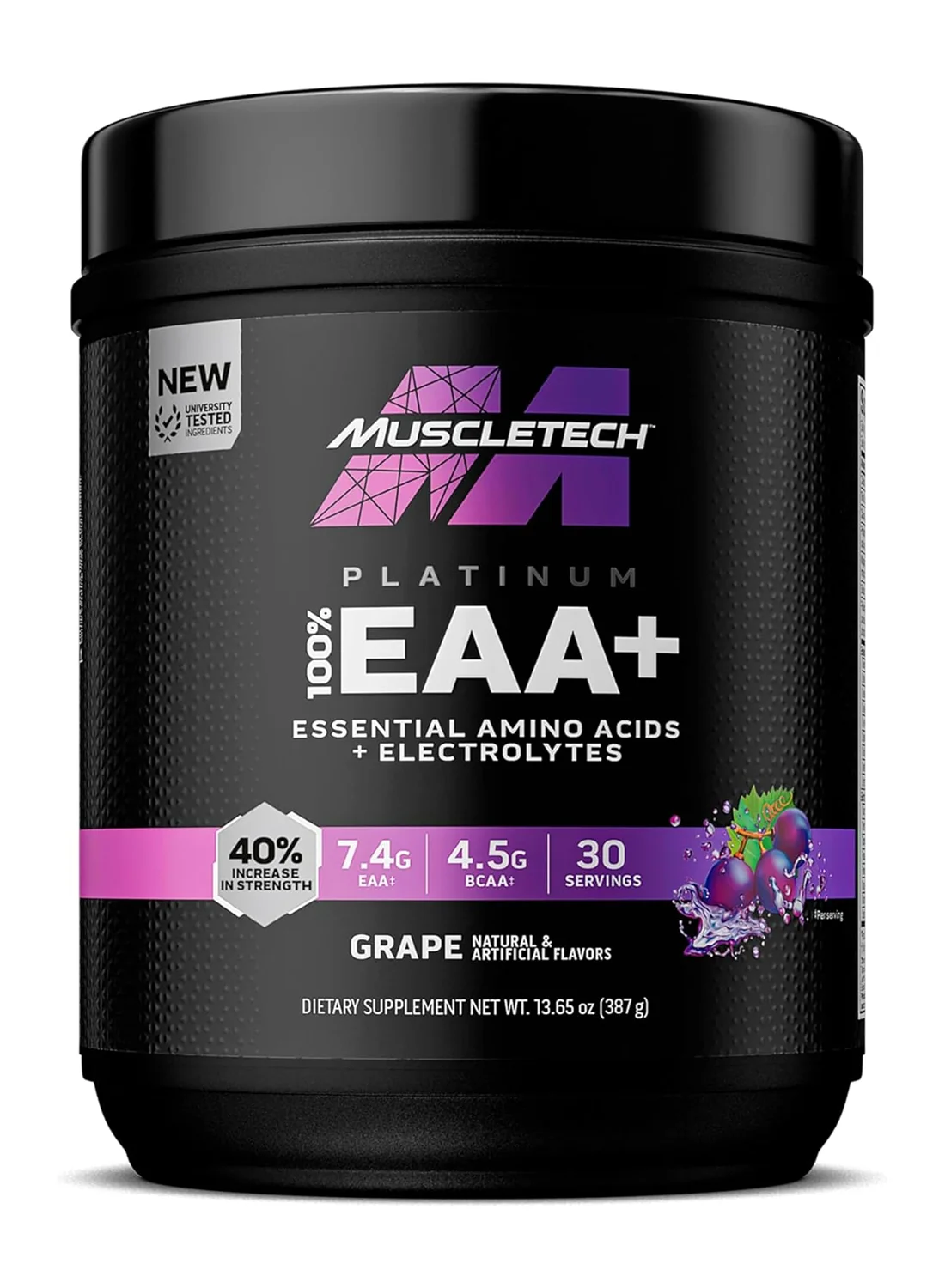 Platinum Essential Amino Acids and Electrolytes Supplement (Grape, 30 Servings) x3ieu