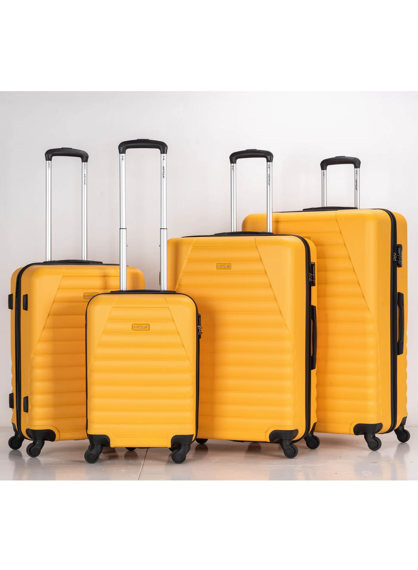 VIPTOUR 4-Piece Luggage Set Premium ABS Hard Shell Suitcase with 360-Degree Spinner Wheels and Secure Lockable System (Set of 4) hnxkb