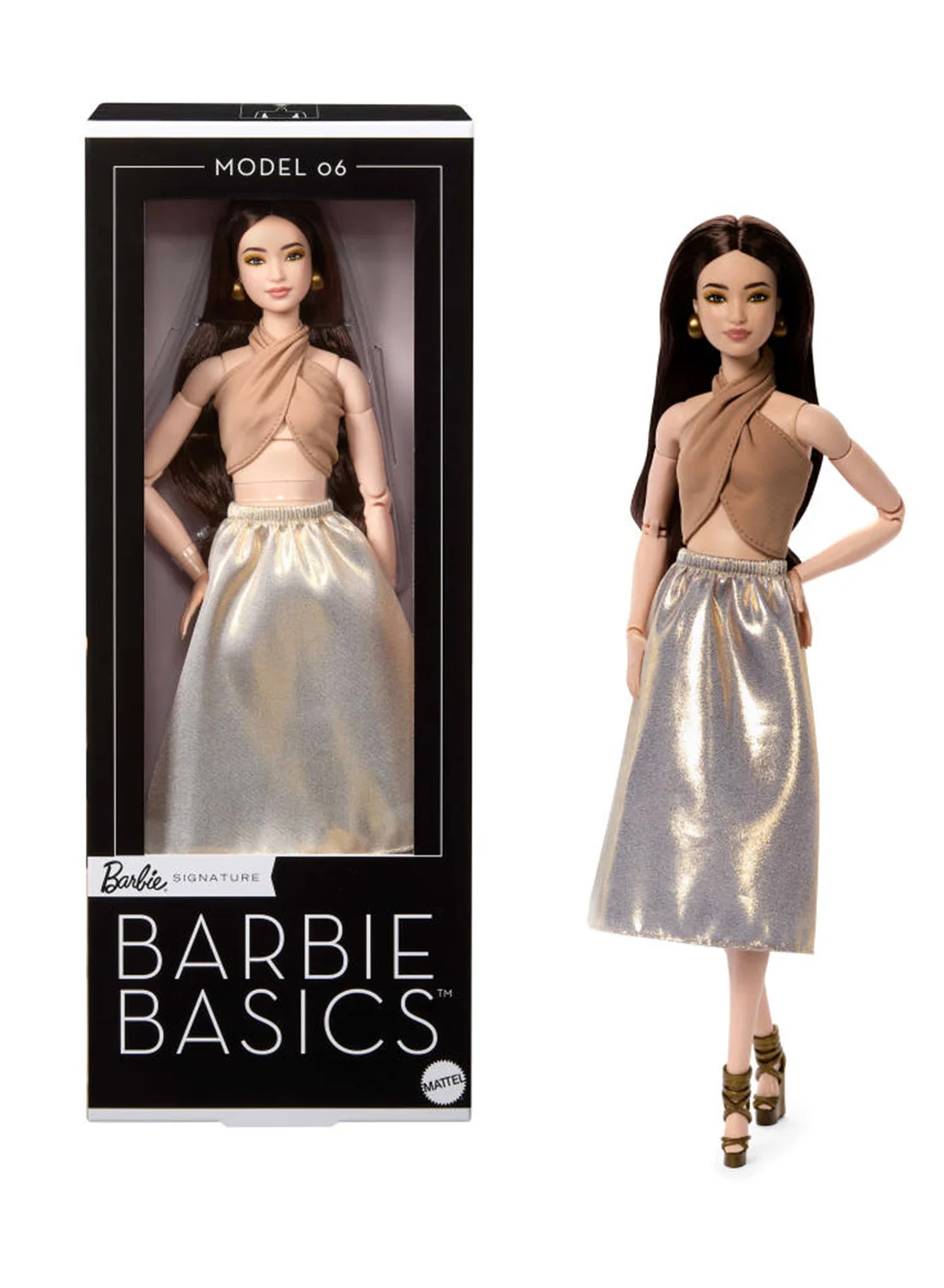 Fashion Doll Basics Collection No06 Brunette Doll Premium Collectible Figure (30 cm) w5psq