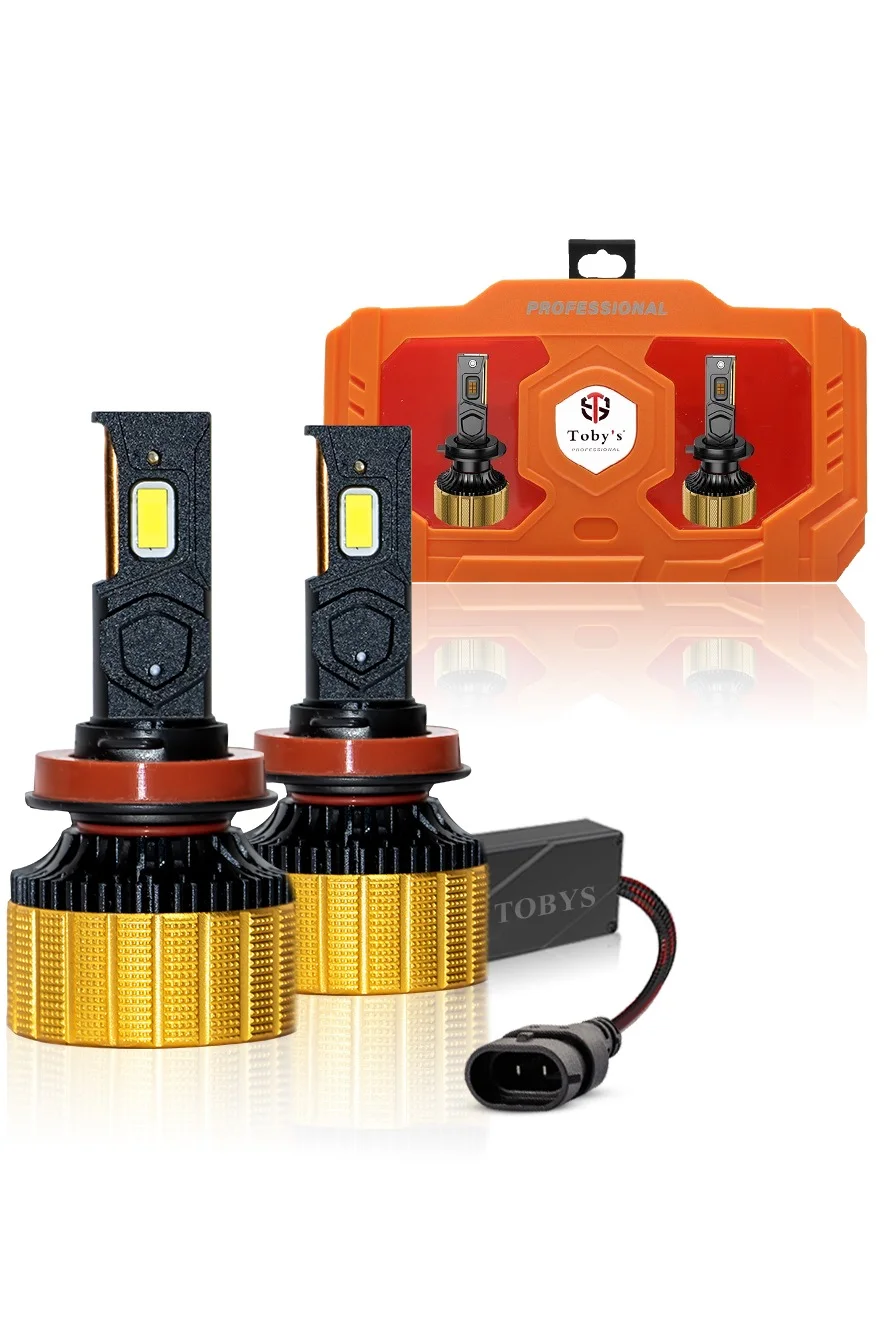 Toby's EC60 H11 LED Headlight Conversion Kit (120W, 12000LM, Aviation Aluminum, Waterproof) for Automotive Driving vrlqf