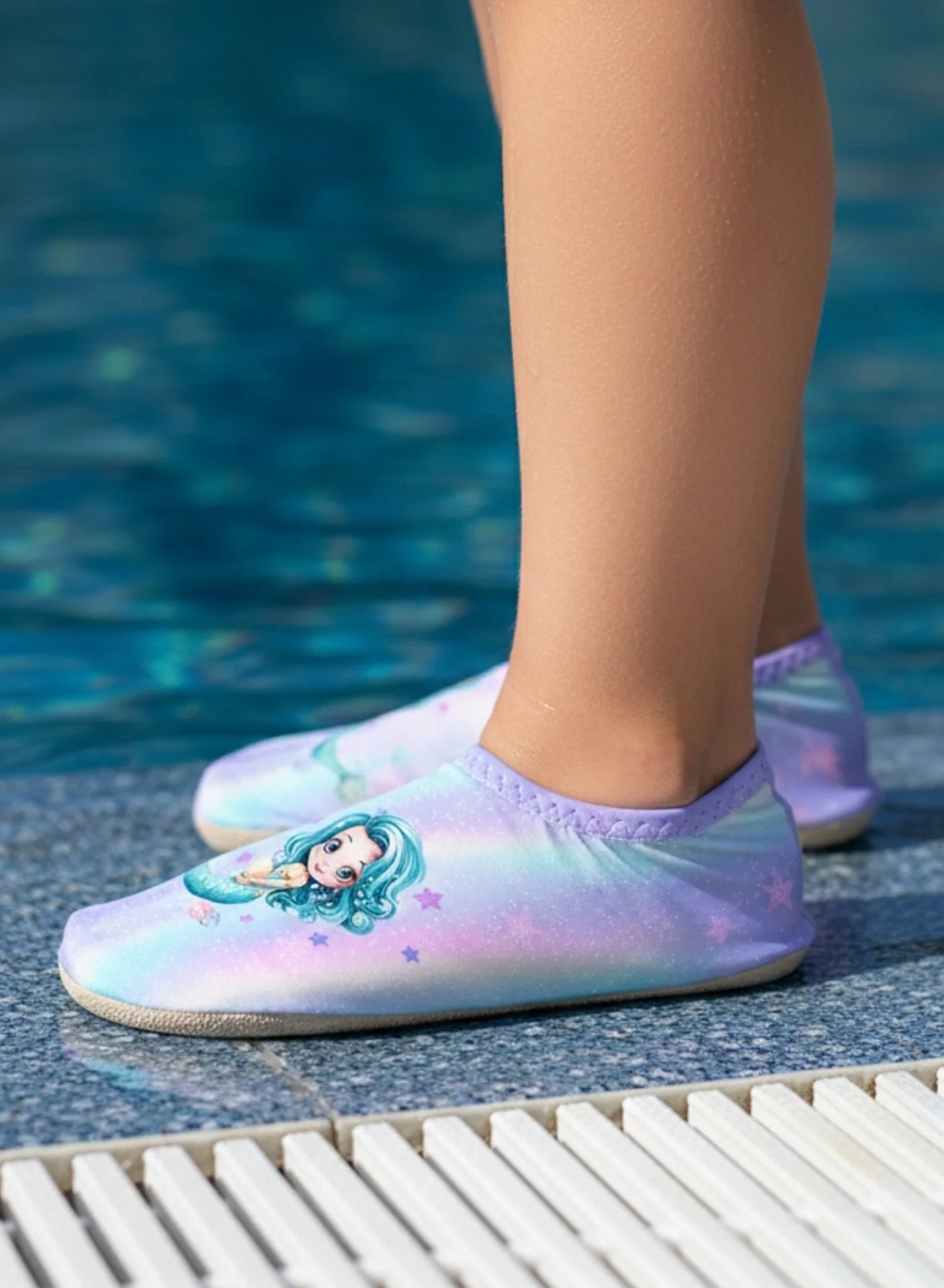 Premium Non-Slip Water Shoes for Kids Quick-Dry Beach Footwear for Swimming and Pool (Seastar Pattern, Kids) yvj3k