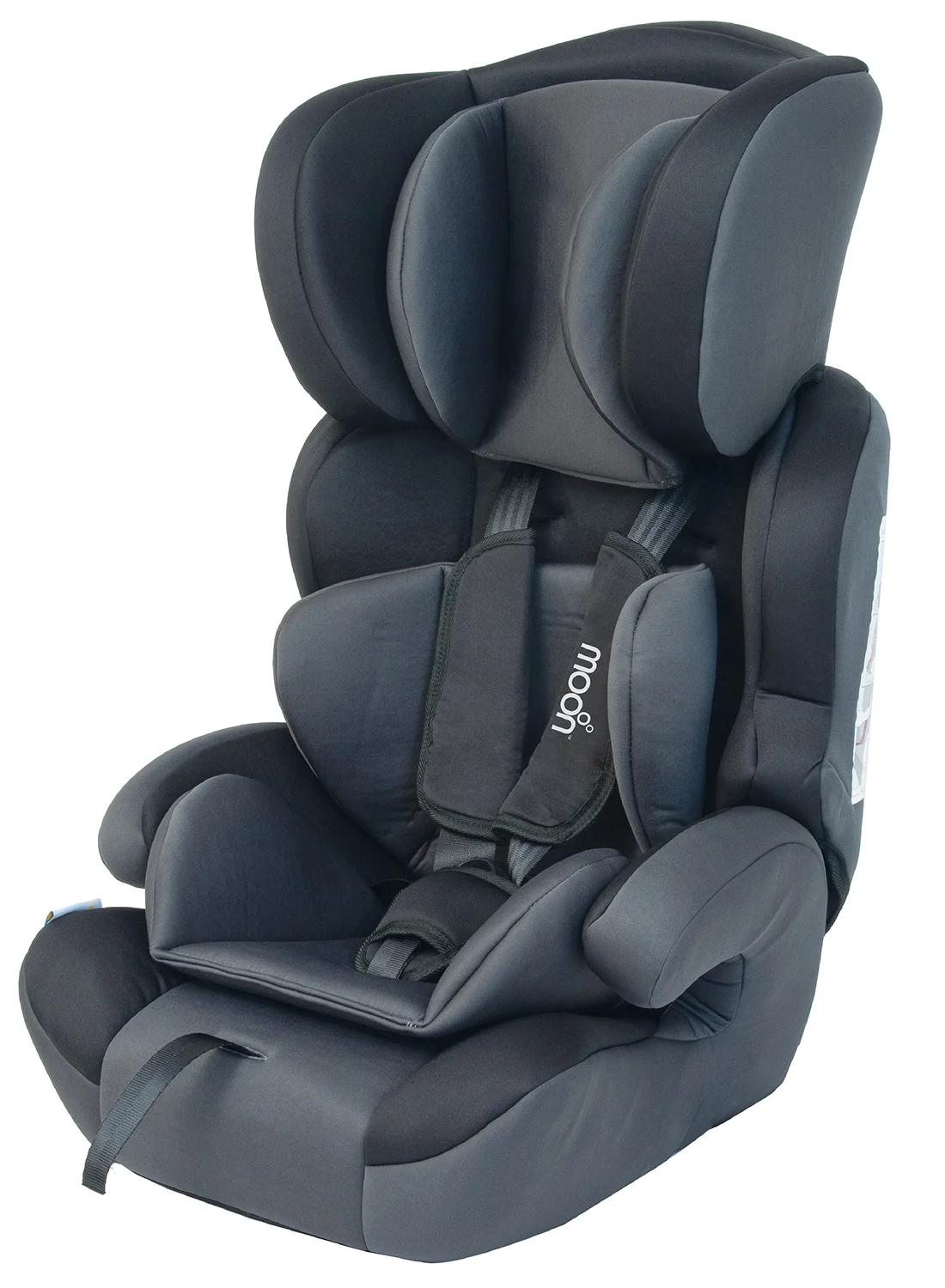 Moon Tolo Adjustable Car Seat (Group 1, 2, 3) Premium Safety Booster for Kids (9-36kg, Black) 396h2