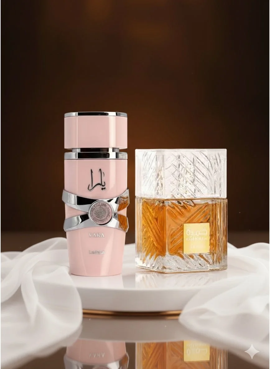 Lattafa Yara and Khamrah Eau de Parfum Fragrance Set (2 x 100 mL) Premium Unisex Perfume Collection jr4n7