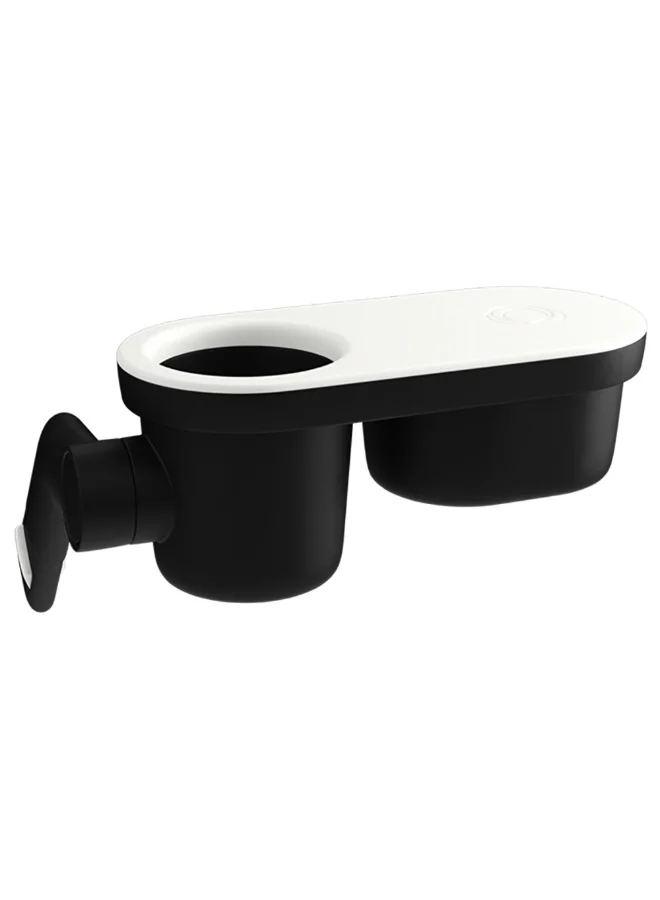 Universal Stroller Snack Tray with Cup Holder (Black, Adjustable Clamp) tmu9f