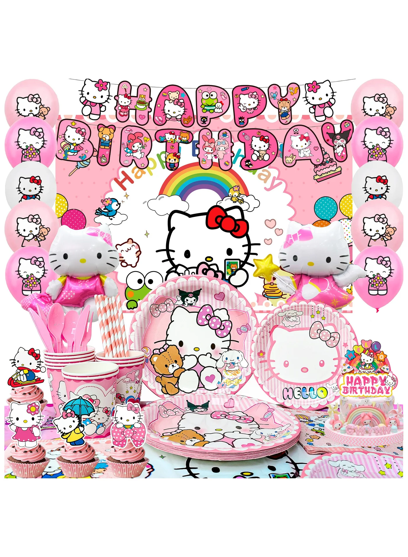 FRUITFUL PARTY Birthday Decoration Set for 10 Guests Premium Paper Tableware and Party Supplies (1 Set) sbipm